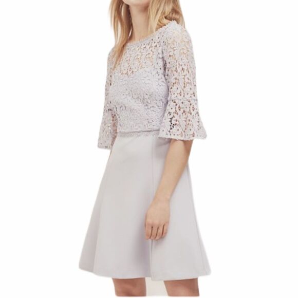 French Connection WHISPER RUTH FIT & FLARE DRESS - Picture 2 of 4